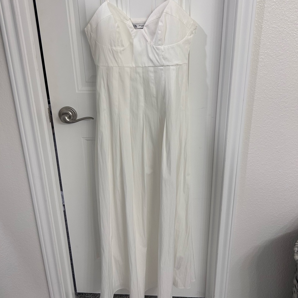 Zara white midi dress